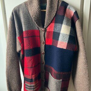 Vintage Ralph Lauren "Country" Patchwork/Blanket Wool Cardigan